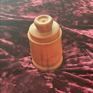 Elegant Wooden Accent Jar